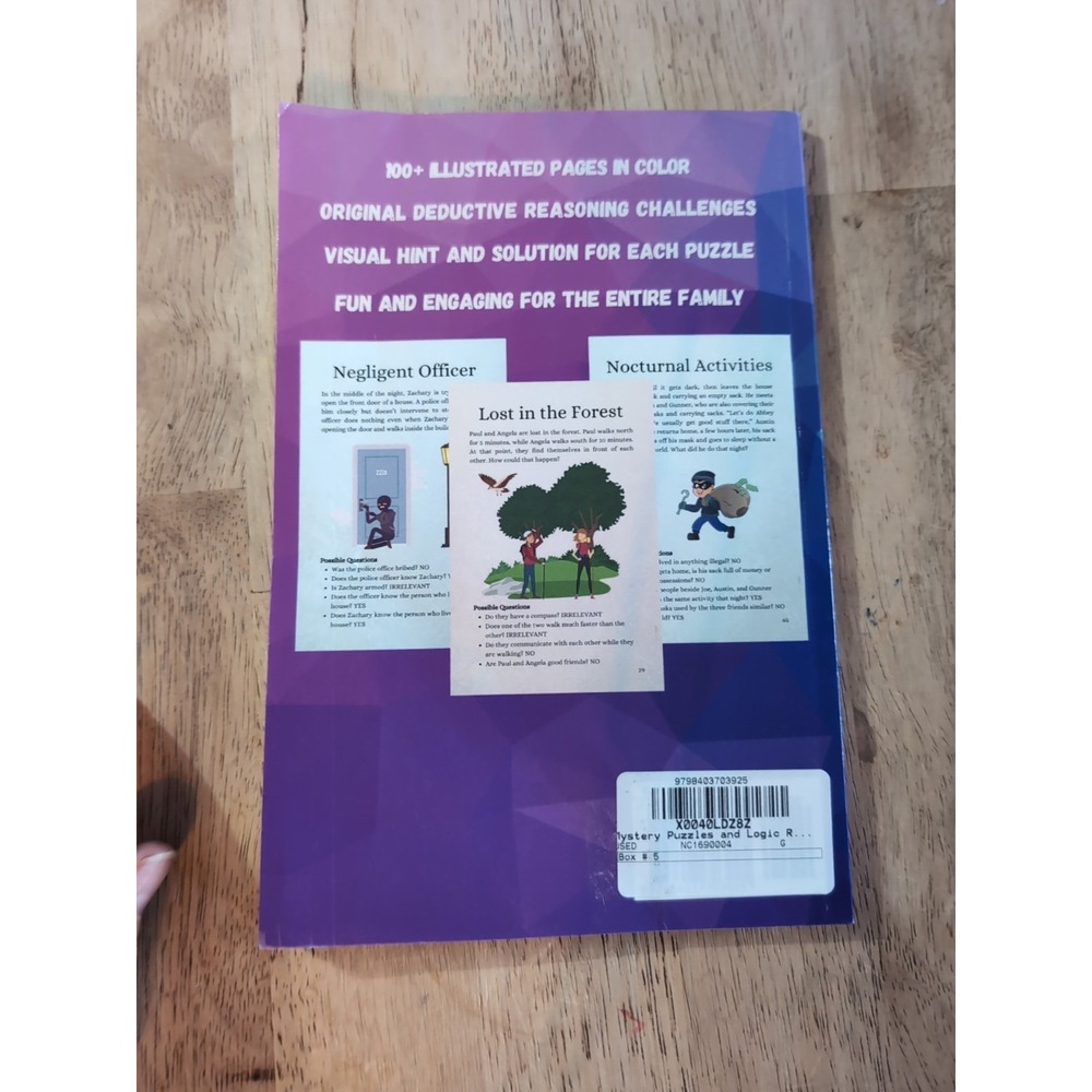 Mystery Puzzles & Logic Riddles 100+‎ Pageds In Color Fun For The Whole Family - Picture 2 of 6